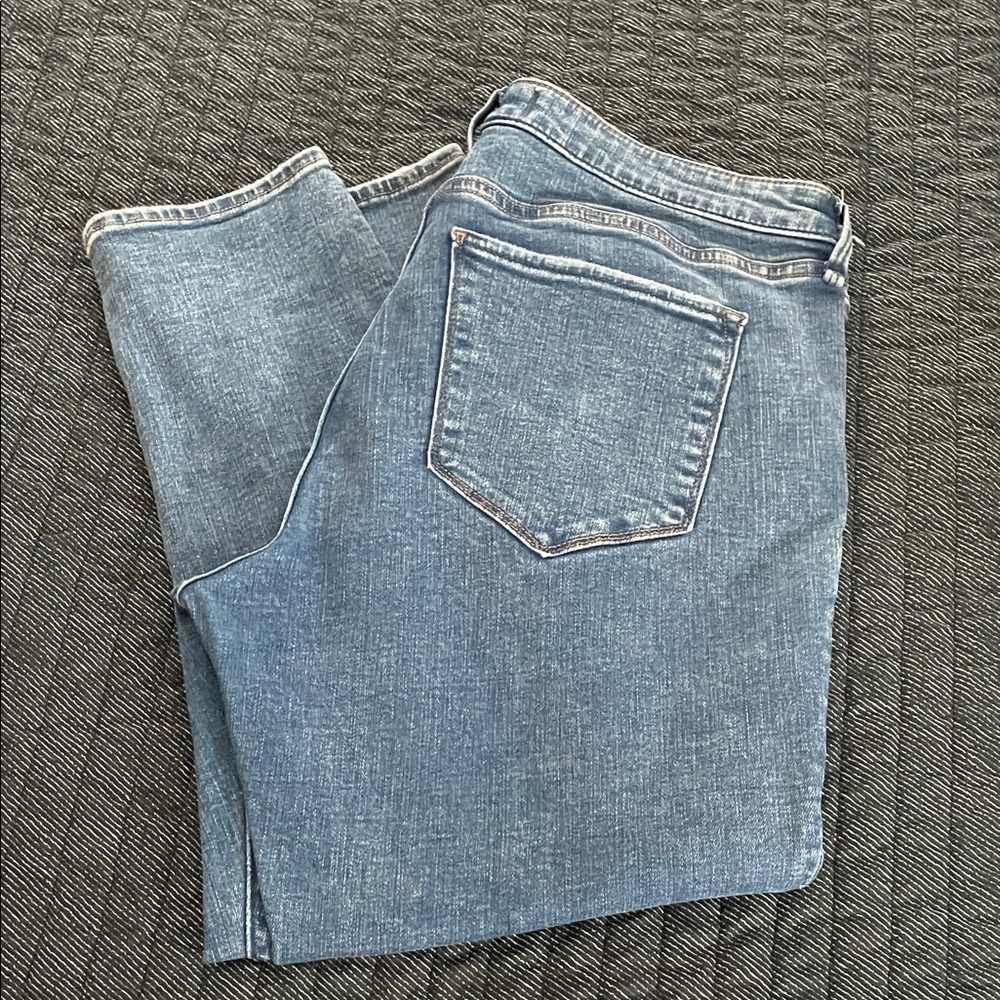 Abercrombie & Fitch Dark Super Skinny Blue Ankle Jeans Mid Rise